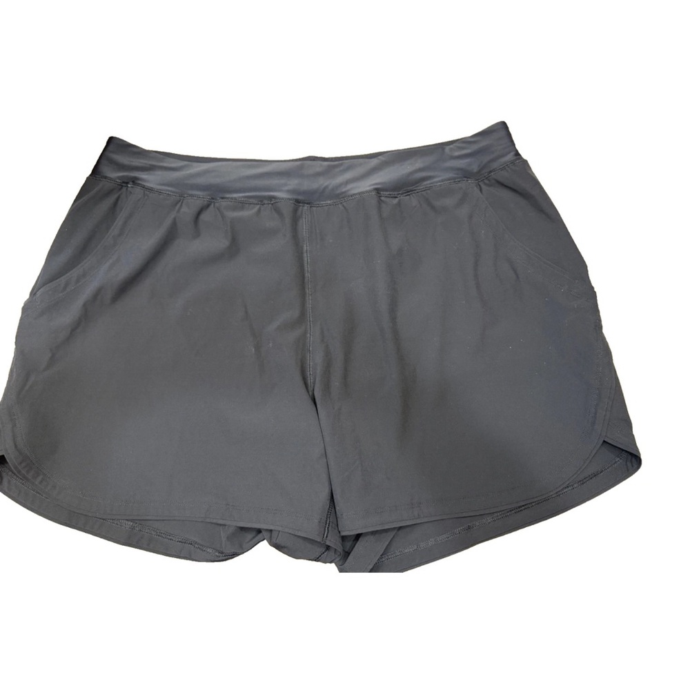 Plus Size Lands' End 5" Quick Dry Swim Shorts With Panty 22W Black